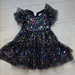 Lola + The Boys size 4 Black Tulle Star Dress
